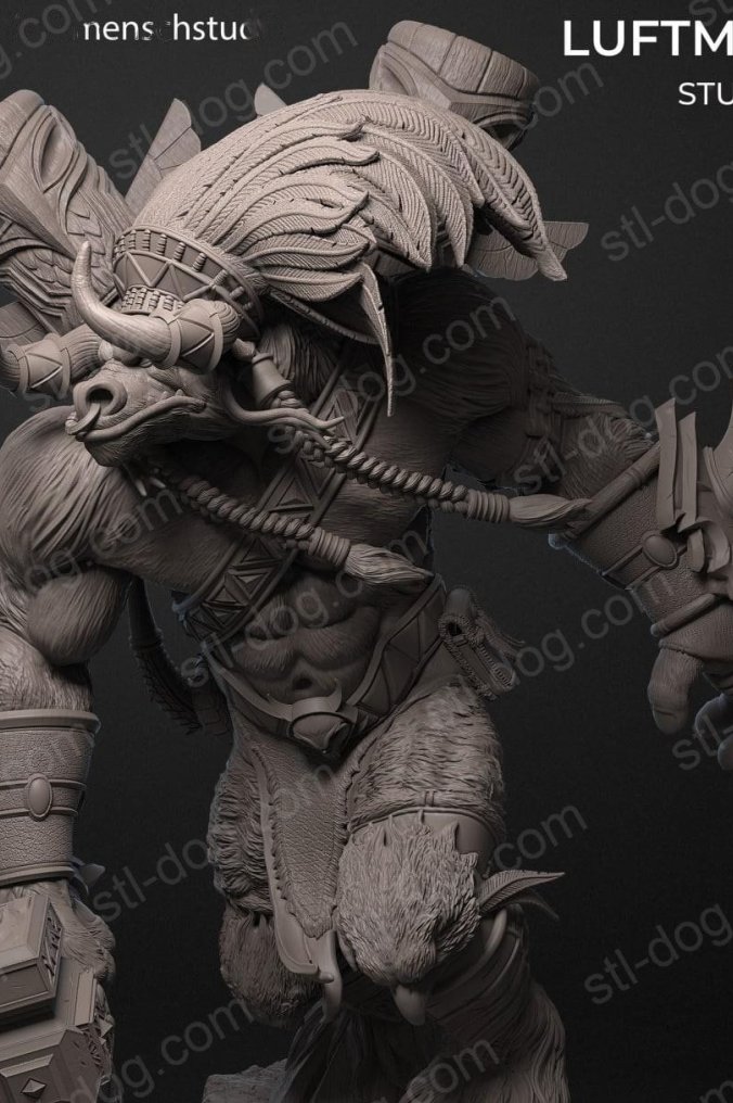 魔兽世界  (WOW)  贝恩·血蹄(Baine Bloodhoof)  3D打印图纸